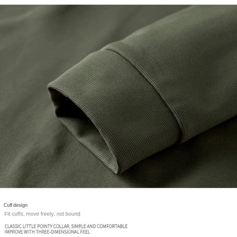 Sweatshirt Male Street Wear Y2K Clothes Mens Long Sleeve Stand Collar Quarter Zip Lightweight Autumn Breathable Athletic Fashion