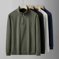 Sweatshirt Male Street Wear Y2K Clothes Mens Long Sleeve Stand Collar Quarter Zip Lightweight Autumn Breathable Athletic Fashion