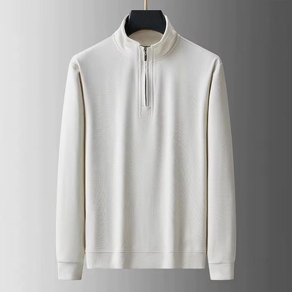 Sweatshirt Male Street Wear Y2K Clothes Mens Long Sleeve Stand Collar Quarter Zip Lightweight Autumn Breathable Athletic Fashion