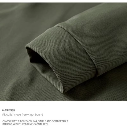 Sweatshirt Male Street Wear Y2K Clothes Mens Long Sleeve Stand Collar Quarter Zip Lightweight Autumn Breathable Athletic Fashion