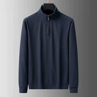 Sweatshirt Male Street Wear Y2K Clothes Mens Long Sleeve Stand Collar Quarter Zip Lightweight Autumn Breathable Athletic Fashion